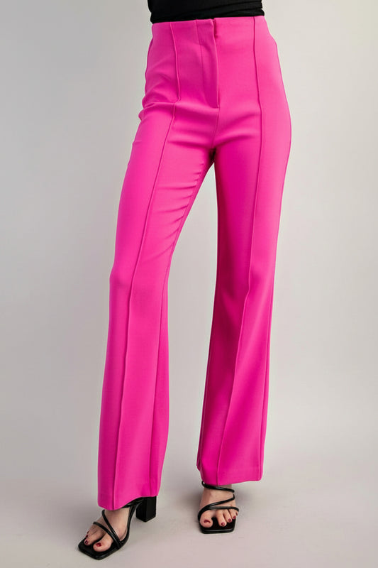 Pink High-Waisted Pants