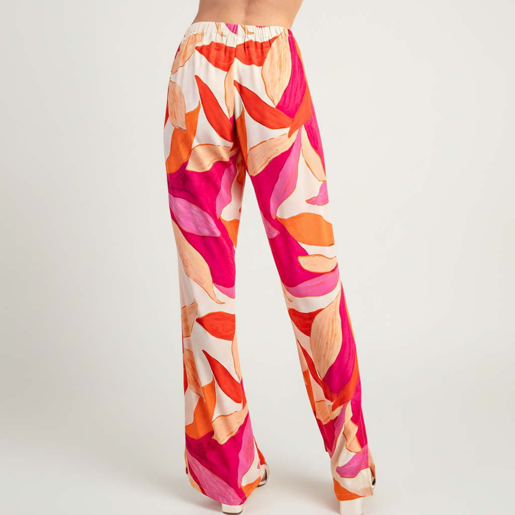 Printed Wide Leg Pants