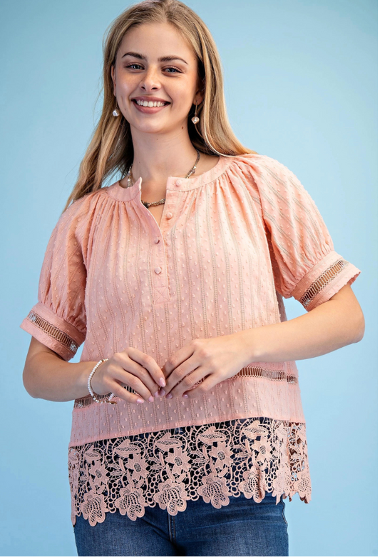 Peach Cotton Blouse