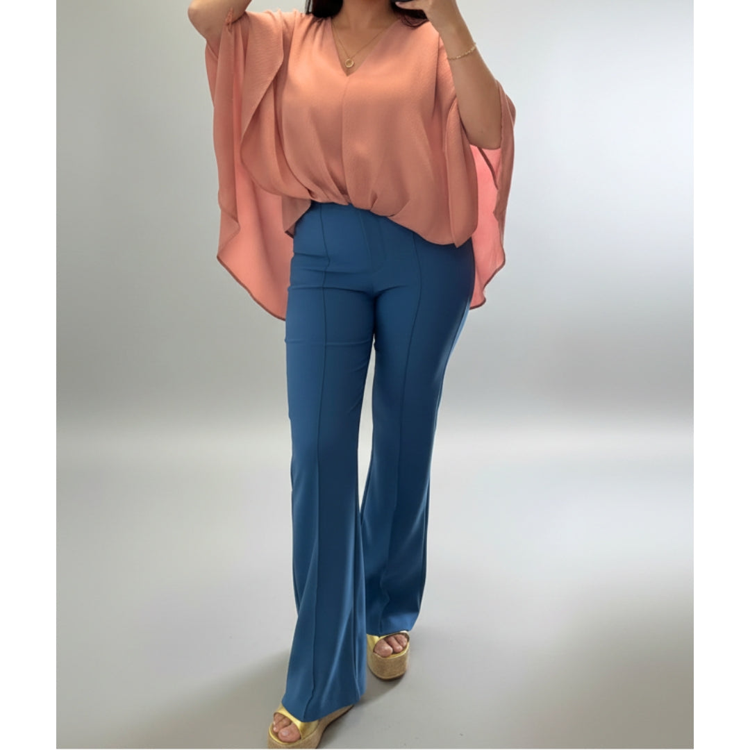 Blue High Waisted Pants