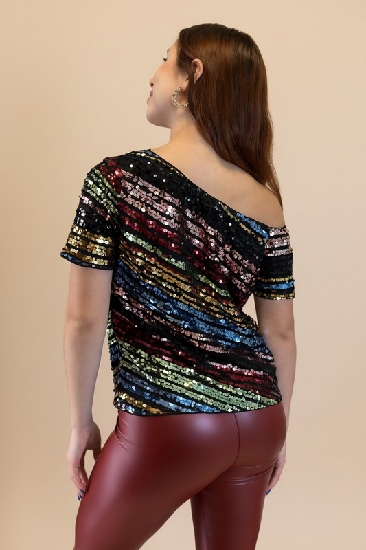 Multi Colors Sequin Top