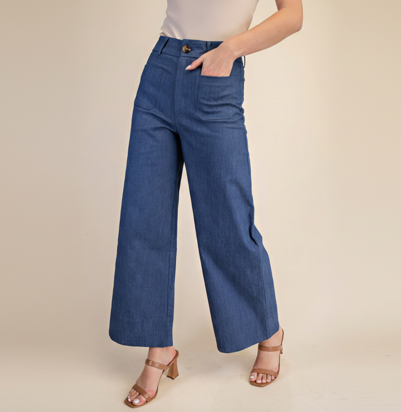 Pocket Wide Jeans