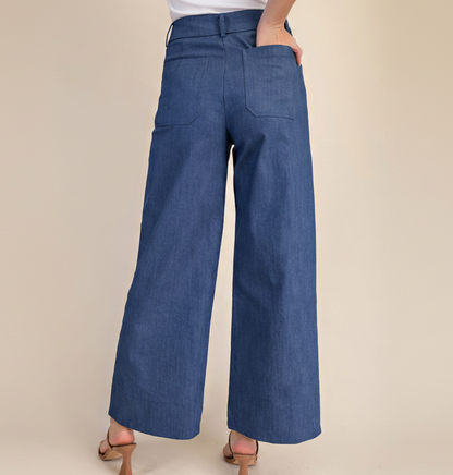 Pocket Wide Jeans