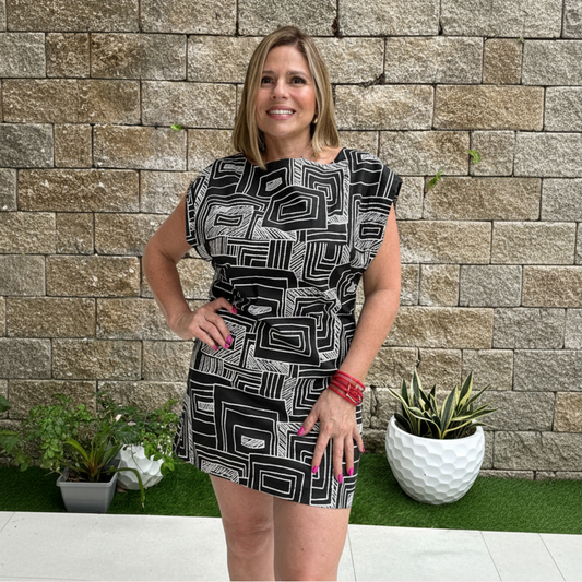 Black & White Mini Dress