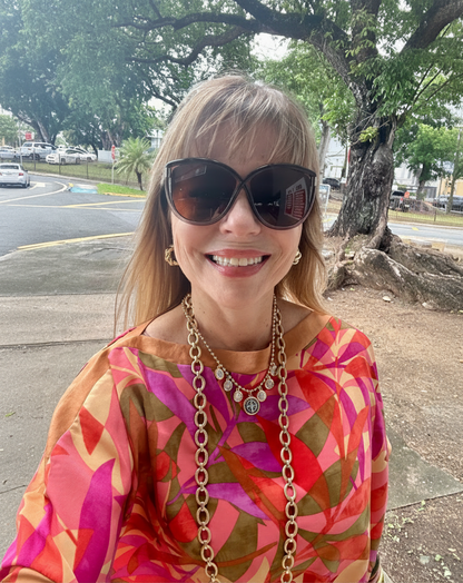 Tropical Caftan Top