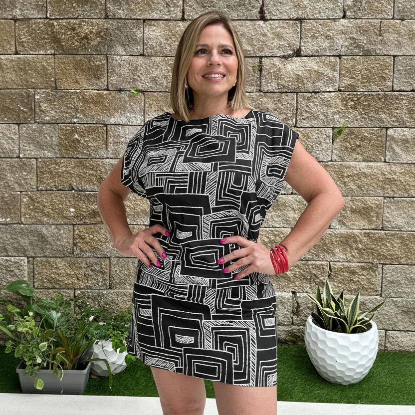 Black & White Mini Dress