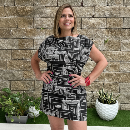 Black & White Mini Dress