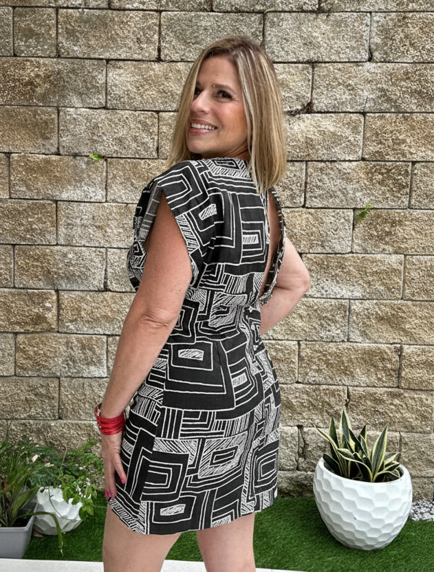 Black & White Mini Dress