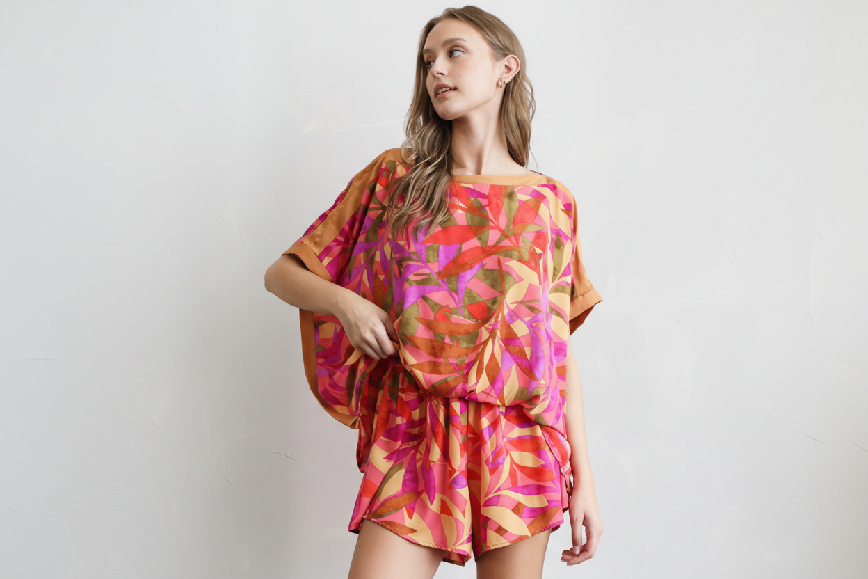 Tropical Caftan Top