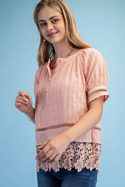 Peach Cotton Blouse