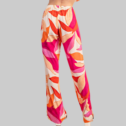 Printed Wide Leg Pants