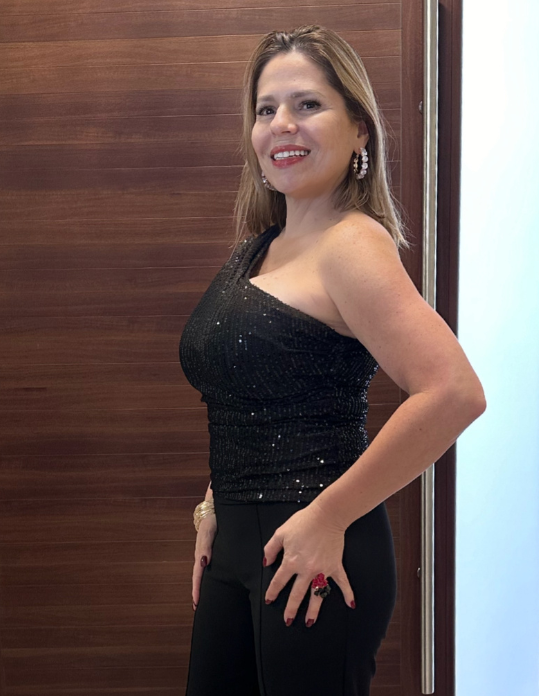 One Shoulder Sequin Top