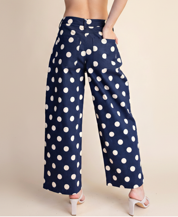 Polka Dot Barrel Pants