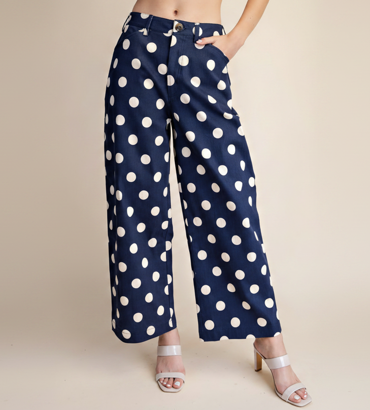 Polka Dot Barrel Pants