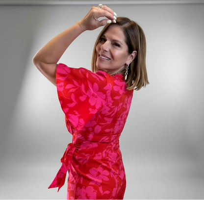 Red & Pink Romper