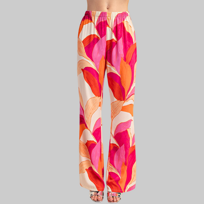 Printed Wide Leg Pants