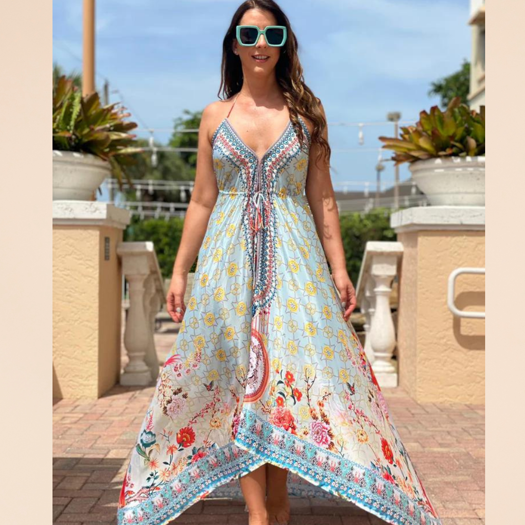 Charlotte Digital Print Maxi Dress