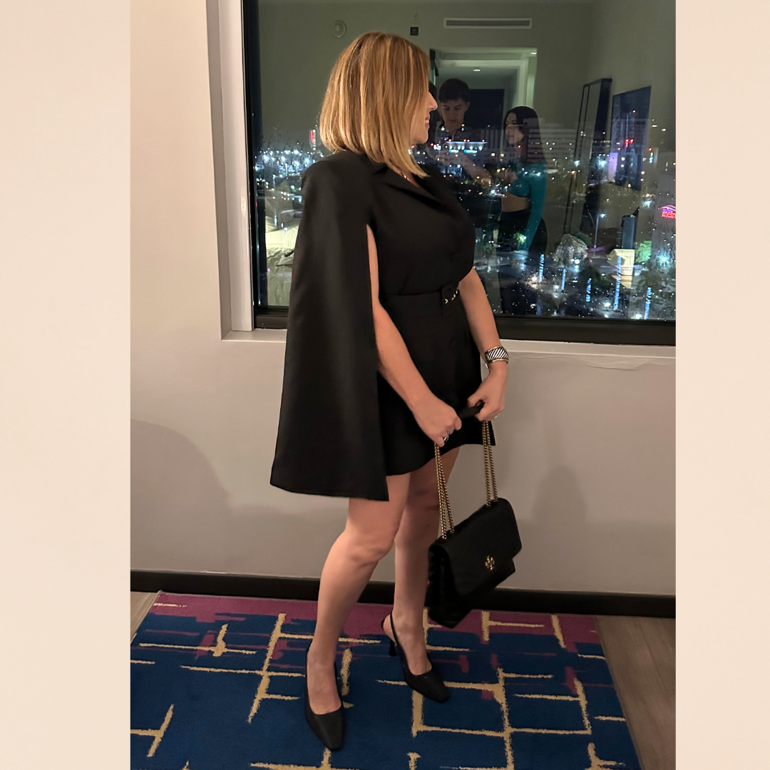Woven Capelet Dress