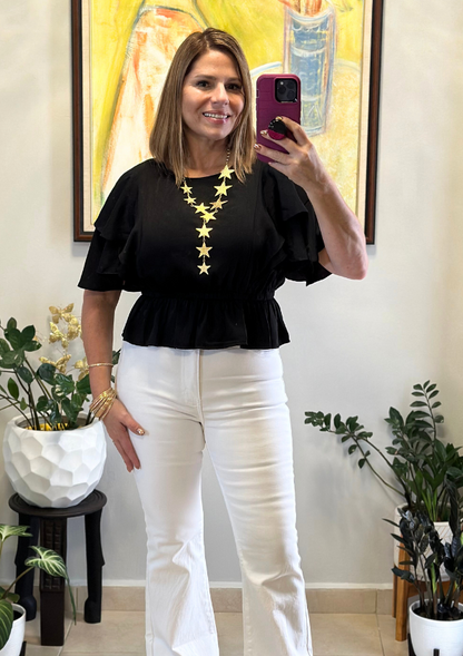 Black Satin Top