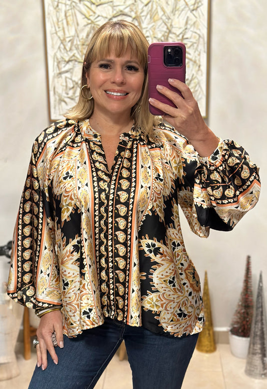 Daisy Print Blouse