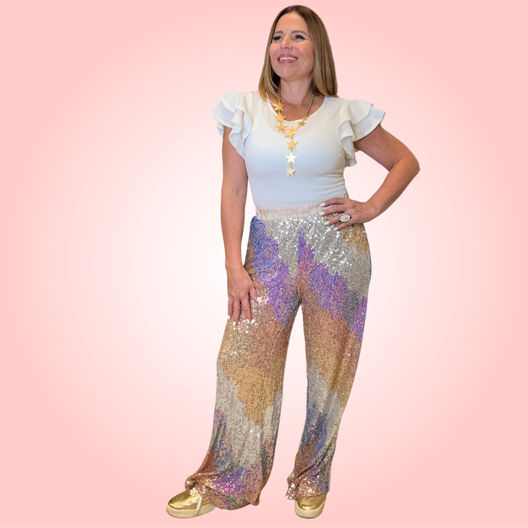 Shiny Sequin Pants