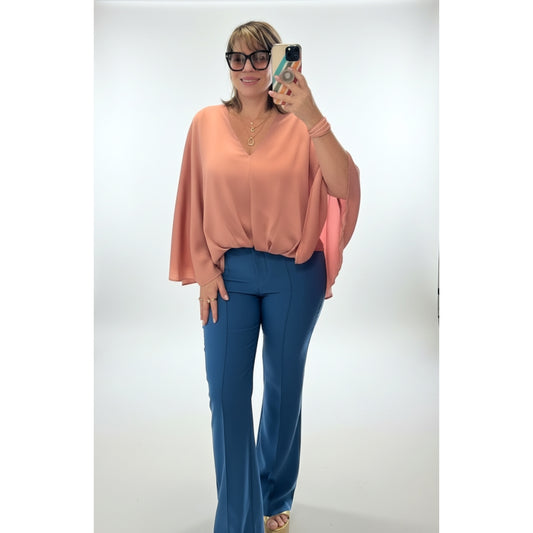Blue High Waisted Pants