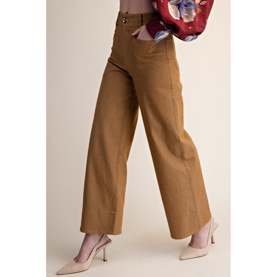 Pocket Camel Wide Pants