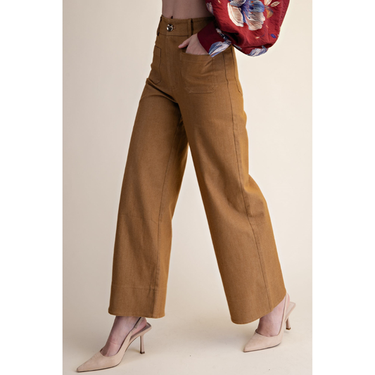 Pocket Camel Wide Pants
