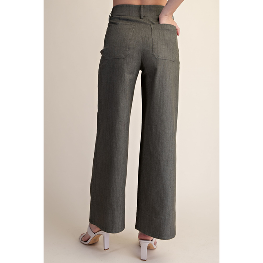 Pocket Olive Wide Pants