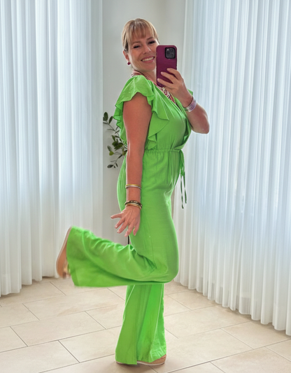 Ruffle Sleeve Jumpsuit