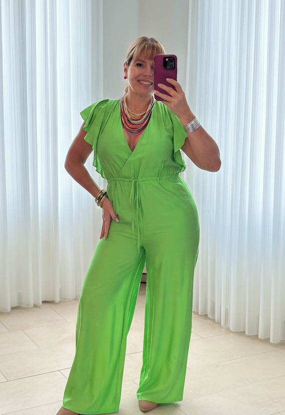 Ruffle Sleeve Jumpsuit