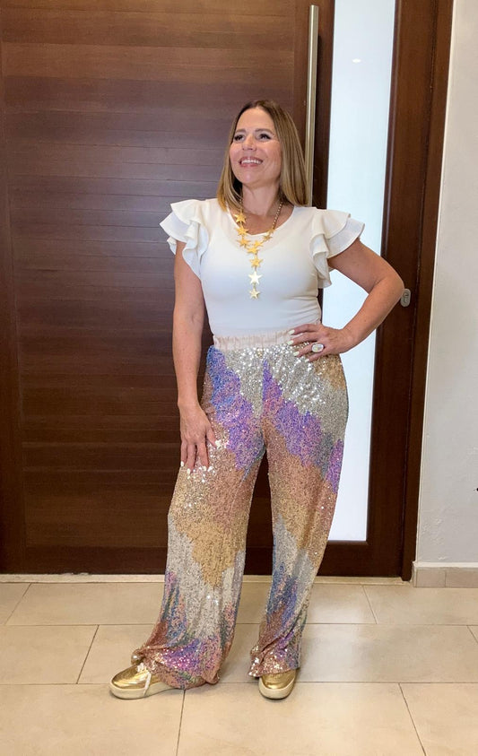 Shiny Sequin Pants