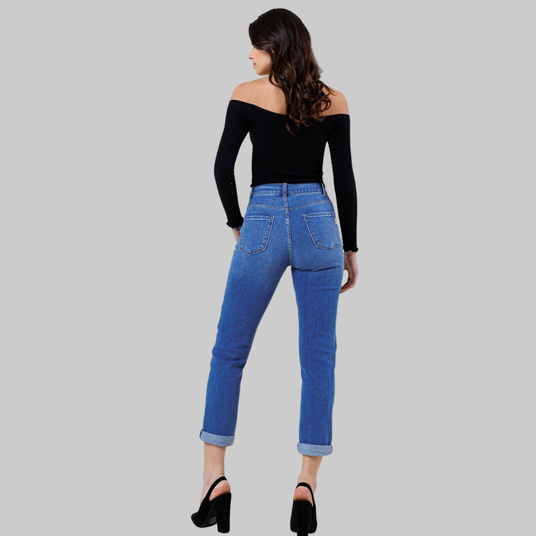 High Waisted Classic Boyfriend Jeans