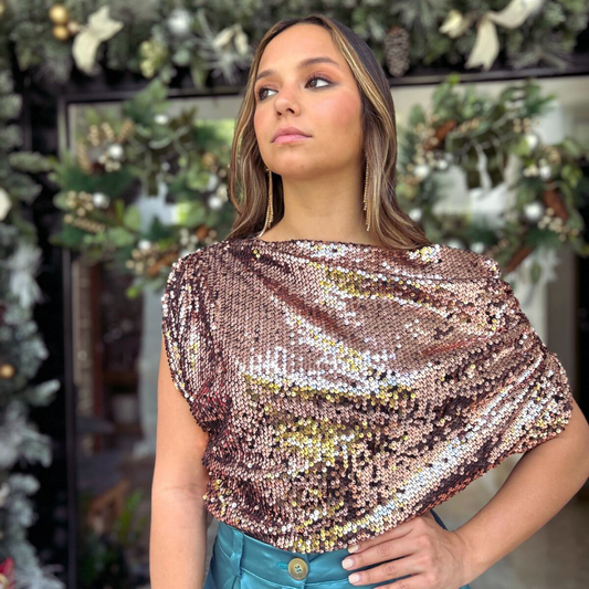 Sequin Gold Top