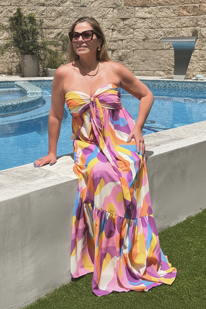 Yellow Orchid Maxi Dress
