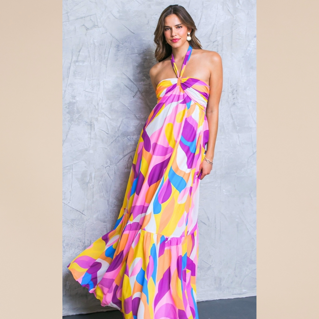 Yellow Orchid Maxi Dress