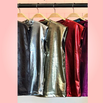 Red Metallic Top