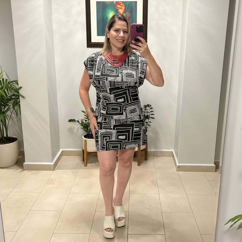 Black & White Mini Dress