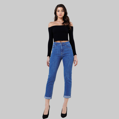 High Waisted Classic Boyfriend Jeans