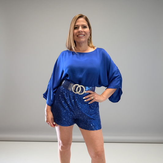 Royal Blue Sequin Romper